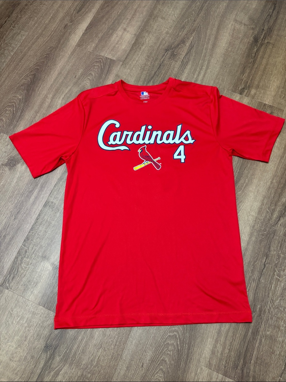 Cardinals Red Men's Short-Sleeve Logo Tee Molina Size Large
